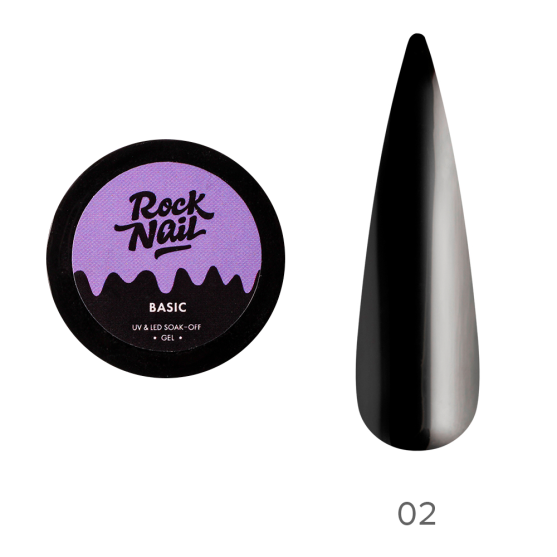 Гель-краска RockNail 02 Total Black 3г-#234773