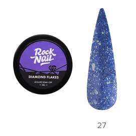 Гель-краска RockNail Diamond Flakes 27 Blue Ice