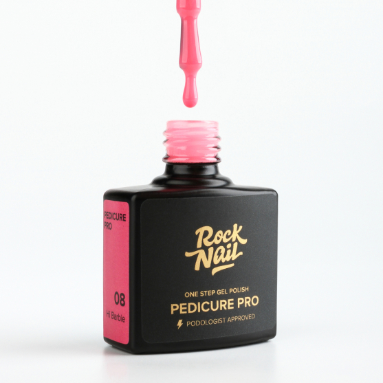 Однофазный гель-лак для педикюра RockNail Pedicure Pro 08 Hi Barbie-#255159