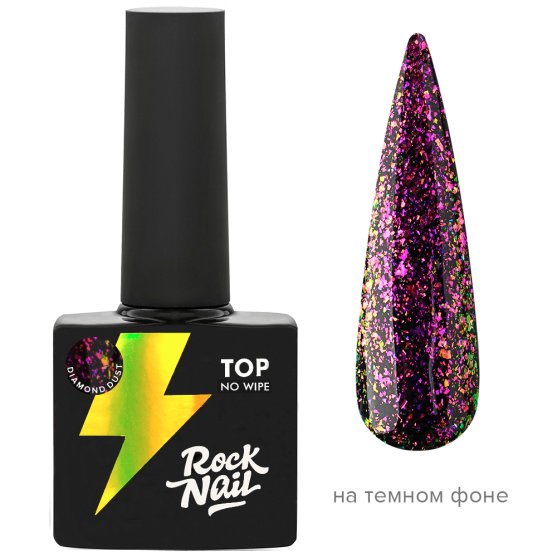 Топ RockNail с эффектом битого стекла Diamond Dust-#249506