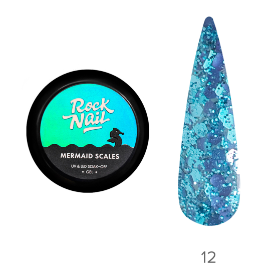 Гель-краска RockNail Mermaid Scales 12 Finicure-#214037